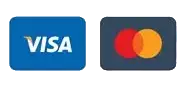 Aceptamos pagos con tarjeta de crédito Visa y Mastercard